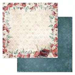 Набор бумаги 30,5х30,5 см "Багряный винтаж", 12 листов (ScrapMania)