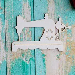 Украшение из чипборда "Швейная машинка" (ScrapКрым)