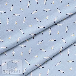 Отрез ткани 79х50 см "Чайки на голубом" (Cotton)