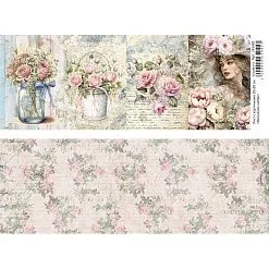 Лист с картинками 10х30 см "Винтажное шебби" (ScrapMania)