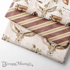Отрез ткани 75х50 см "Волшебник. Сова на кремовом" (ScrapMania)