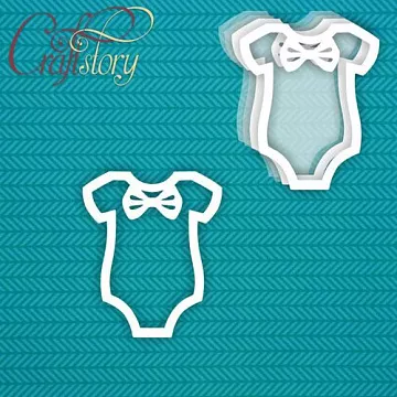 Украшение из чипборда "Шейкер. Бодик малыша большой" (CraftStory)