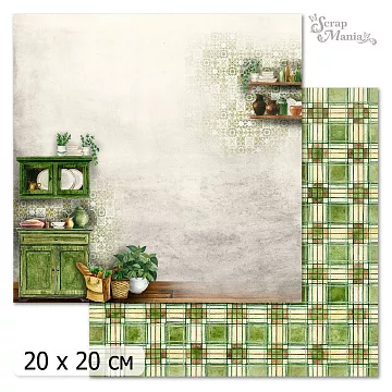 20х20 Бумага "Рецепты старого буфета. Дизайн 2" (ScrapMania)