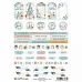 Скрап-карта А4 "Этника новогодняя. Надписи и теги" (ScrapMania)