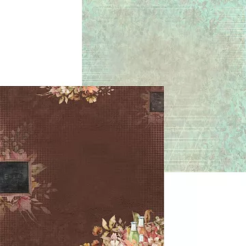 Бумага 30х30 см "Школа. Лист 03" (Scrapodelie)