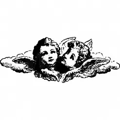 Штамп "Ангелы в облаках" (Скрапклуб)
