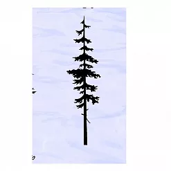 Штамп "Дерево Ель. Малая", 1,5х6 см (Креатив)