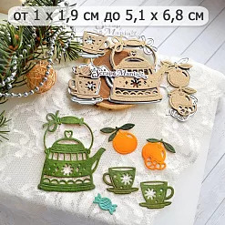 Нож "Чаепитие. С фруктами", 5,1х6,8 см (ScrapMania)