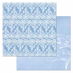 Набор бумаги 30,5х30,5 см "Фономикс. Голубой", 12 листов (ScrapMania)