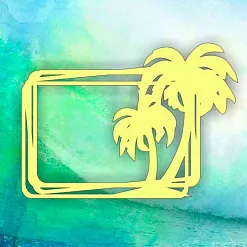 Украшение из чипборда "Пальмы 2" (Muscari) Украшение из чипборда "Пальмы 2" (Muscari)