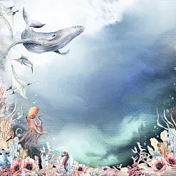 Бумага "Море, я скучала. Глубина" (ScrapMania)
