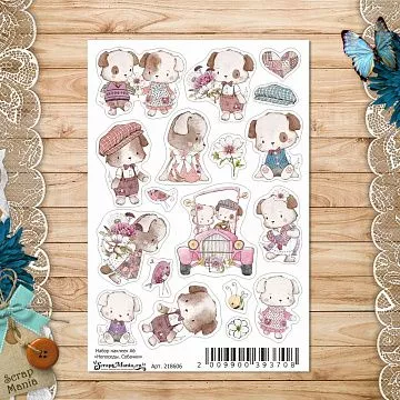 Набор наклеек А6 "Непоседы. Собачки" (ScrapMania)