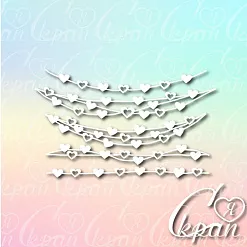 Чипборд "Подвески сердечки. Дудлинг", (LeoMammy)