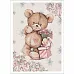 Тканевая карточка "Медвежата. Подарочек" (ScrapMania)