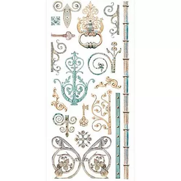 Натирки 10х21 см "Magic forest. Key and decorations" (Stamperia)