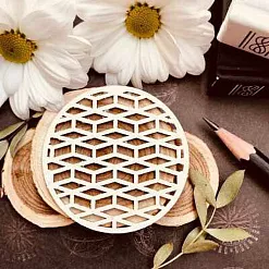 Украшение из чипборда "Мозаика в круге" (WoodHome)