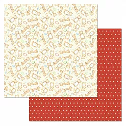 Набор бумаги 20х20 см "Усатый поваренок", 12 листов (ScrapMania)