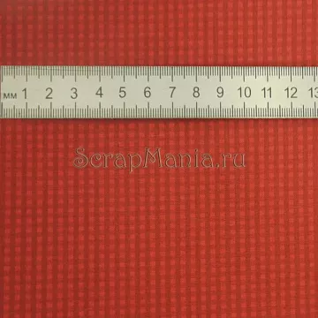 Отрез ткани "Красная клетка" 50х110 см (Stoff)