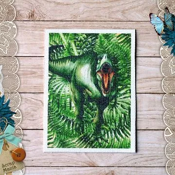 Тканевая карточка "Эра динозавров. Хищник" (ScrapMania)