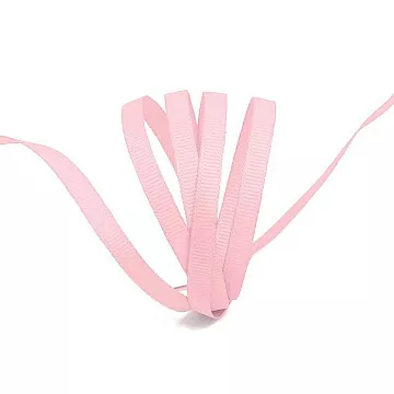 Лента репсовая "Рубчик. Розовая", ширина 0,6 см, длина 1 м