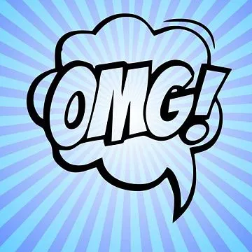 Штамп "Поп-арт. OMG!", 3,5х3,5 см (Креатив)