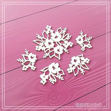 Чипборд "Букет", 4,4х6 см (СкрапМагия)