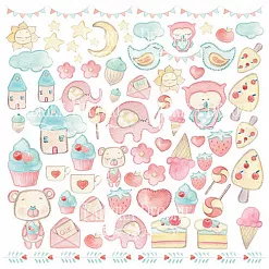 Бумага "Sweet baby girl. Картинки" (Фабрика Декору)