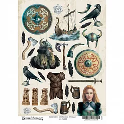 Скрап-карта А4 "Викинги. Эпизоды" (ScrapMania)