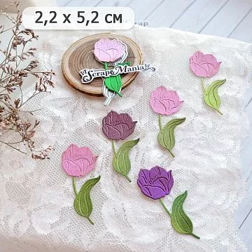 Нож "Весенний тюльпан. Цветок", 2,2х5,2 см (ScrapMania)