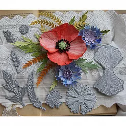 Нож "Васильково-маковое поле", 5х8,5 см (Scrapfriend)