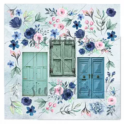 Бумага "Blue outside. Лист для вырезания" (Summer Studio)