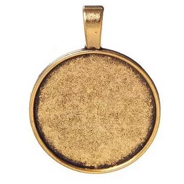 Основа под кабошон "Круг", диаметр 2,5 см, цвет черненое золото