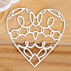 Украшение из чипборда "Сердце 6" (Просто небо) Украшение из чипборда "Сердце 6" (Просто небо)