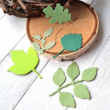 Набор вырубок "Лист дуба с веточками" (ScrapMania)