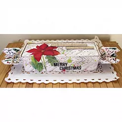 Набор бумаги 30х30 см с наклейками "Home For Christmas", 12 листов (Kaiser)