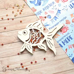 Чипборд "Морячок. Шейкер. Рыбка. Большая" (ScrapMania)