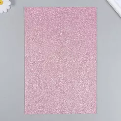 Отрез фетра А4 с глиттером "Чайная роза", толщина 2 мм