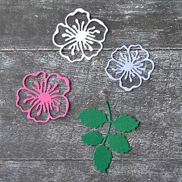 Набор вырубок "Цветы", цвет фиолетовый и розовый (ScrapMania)