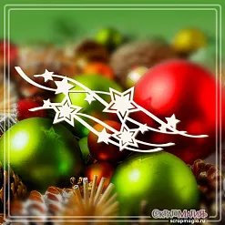 Чипборд "Гирлянда со звездами. Двойная", 12х4 см (СкрапМагия) Чипборд "Гирлянда со звездами. Двойная", 12х4 см (СкрапМагия)