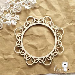 Украшение из чипборда "Рамка круглая. Ажурная" (LeoMammy)