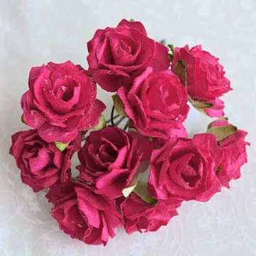 Букет кудрявых роз "Фуксия", 10 шт (Craft)