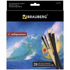Набор акварельных карандашей "Artist line", 24 цвета (Brauberg) Набор акварельных карандашей "Artist line", 24 цвета (Brauberg)