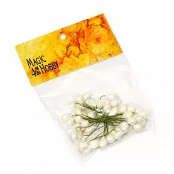 Набор тычинок "Жемчужные. Белые", большие, 25 шт (Magic Hobby) Набор тычинок "Жемчужные. Белые", большие, 25 шт (Magic Hobby)