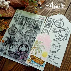 Штамп "Я и море", 7х5,5 см (AgiArt)
