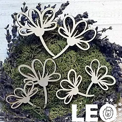 Набор украшений из чипборда "Цветочные лепестки" (LeoMammy)