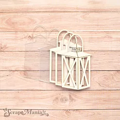 Чипборд "Новогодние традиции. Шейкер. Фонарь. Маленький" (ScrapMania)