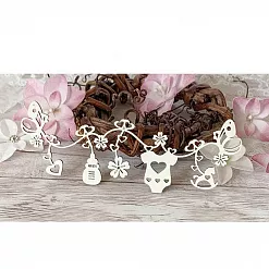 Чипборд "Подвеска с бабочками" (LeoMammy)