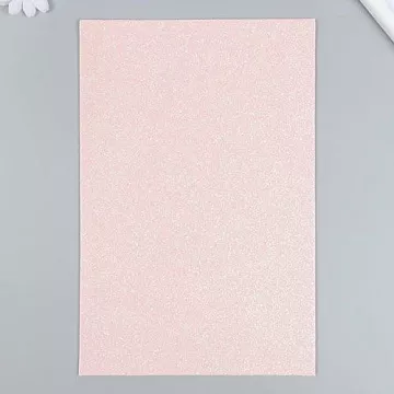 Отрез фетра А4 с глиттером "Светло-персиковый", толщина 2 мм