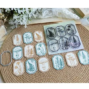 Нож и штамп "Этикетки. Ботаника", 5,2х3,3 см (AgiArt)