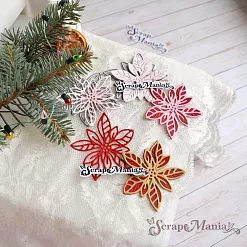 Нож "Новогодняя красота. Пуансеттия", 4,8х4,8 см (ScrapMania) Нож "Новогодняя красота. Пуансеттия", 4,8х4,8 см (ScrapMania)